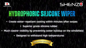 Shenzo Japan Premium Silicone Front Wiper Blades for Toyota Avanza Innova Veloz Wish/High Performance & Lasting Windshield Wipers
