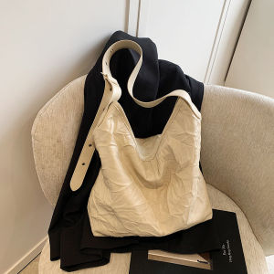 Casual Soft Leather Large Capacity Underarm Bag Womens Tote Bag Lazy Style Single Shoulder Bag Fashionable Shopping Bag Shape