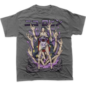 Bandai | One Piece Men Women Cotton Nico Robin Print T-shirt Summer Anime Tee 2026 Short-sleeved Retro Harajuku Y2K Streetwear Tee Tops
