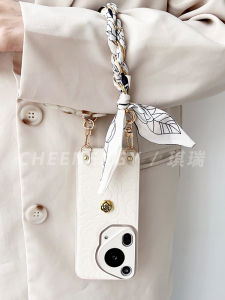 Cherry Blossom Style Huawei Pura70 Ultra Phone Case Womens Crossbody Silk Scarf Neck Strap Full Protection Anti-Fall Leather