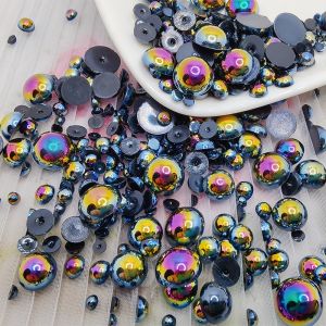 10mm Half round Flat Bottom Loose Beads Imitation Pearl Patches DIY Hairpin Accessories Handmade Fashion Jewelry Materials