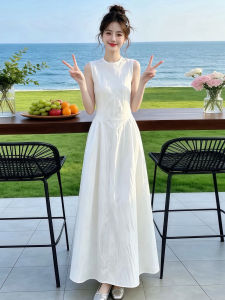 Y6Y | French Elegant White Sleeveless Dress