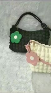 Calviero Collection G3000 TAS SELEMPANG WANITA IMPORT TAS BAHU ADA GANTUNGAN BUNGA