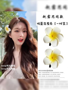 ดอกไม้ไข่กุ้ง คลิปผมสไตล์ญี่ปุ่นและเกาหลี ขนาดเล็ก สำหรับการถ่ายภาพที่ชายหาด ตกแต่งผม เครื่องประดับแฟชั่น คลิปผมขอบดอกไม้