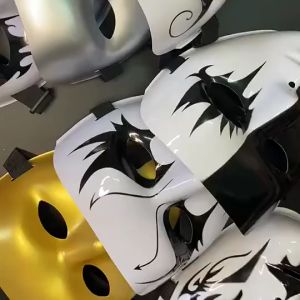 เครื่องแต่งกาย Accessories หน้ากาก ปีศาจ ผู้ชายผู้หญิง Hip Hop Party ผู้ใหญ่เด็กผู้ใหญ่สยองขวัญสีขาว Full Face Halloween Props ให้ความสวยงามมากขึ้น