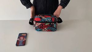 Atdiva Tas Selempang Wanita Import Bahu Santai Bahan Anti Air Motif Bunga Simple Casual