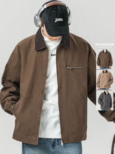 Woodsoon American Jacket Outwear Men Autumn and Winter New Arrival Loose Lapel Long Sleeves Casual Workwear Tops Men