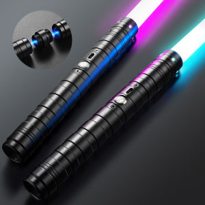 RGB Metal Lightsaber Dueling Smooth Swing Sword Sabre De Luz 7 Color Changing With Sounds Flashing Toy