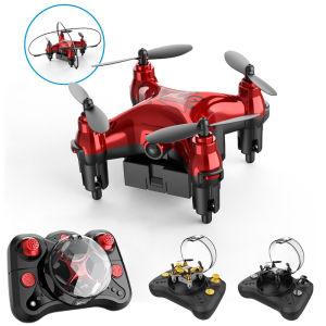 Mini RC Aircraft Toy With Camera360° Flip Quadcopter Headless Aerial 3 Speed Mode One Key Land Auto Hovering Helicopter Suitable for Beginners Gift Toys for Kids Boys