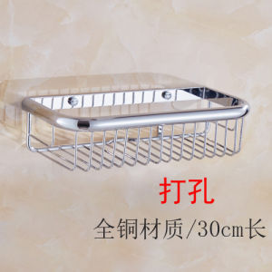 European-Style Copper Gold Bathroom Rack Nail-Free Rose Gold Mesh Basket Punch-Free Bathroom Hardware Bathroom Pendant