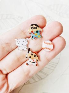 Cute Sporty Pure Silver Earrings Womens Design Ring Ear Studs Korean Style Cartoon Character Fashion Jewelry Accessories