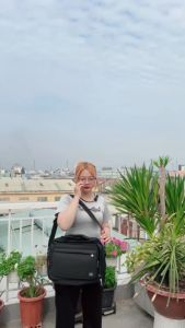 Cặp Học Sinh Văn Phòng Thời Trang Dù Xốp Thái Viền Ngang Kéo Đen Siêu Bền