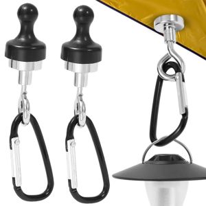 Multipurpose Strong Magnetic Hooks Outdoors Tent Camping Light Hook Magnet Bearing Hanger with D Type Mountaineering Buckle