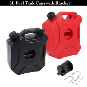 【Fuel Tank】3L Fuel Tank 1.3 Gallon Plastic Gas Container Portable Storage with 1 Replacement Fuel Tank Bracket Lock
