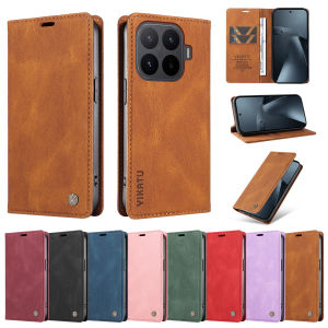 szhaiyu | Leather Wallet with Card Holder Magnetic Flip Phone Case for Xiaomi Mi 15 15T 17 17T Pro Max Ultra Stand Book Protective Cover
