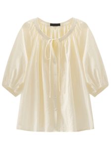 เสื้อเชิ้ตผ้าชีฟองคอโปโลสไตล์ฝรั่งเศสสำหรับผู้หญิง ฤดูร้อนปี 2025 เสื้อแขนสั้นทรงหลวมๆ ทรงเข้ารูป เสื้อผ้าทำงานสไตล์เกาหลี