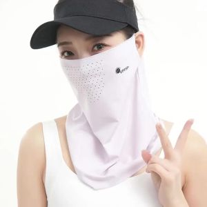 WRELS | Sunscreen Face Veil Women Ice Silk Cooling Breathable Cycling Face Mask Summer Durable Anti UV Sun Protection Hiking Face Cover