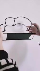 1 Pcs European Style Iron Cloud Wall Rack Free Punch Simple Home Living Room Wall Decoration Wall Hanging