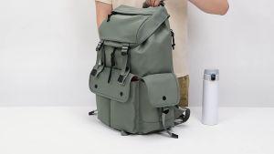 FRN 2024 คุณภาพสูง กระเป๋าเป้สะพายหลังแฟชั่นผู้ชาย มัลติฟังก์ชั่ 15.6 กระเป๋าเป้แล็ปท็อป 16 นิ้ว กระเป๋าสะพายเดินทางกลาง จุขนาดใหญ่