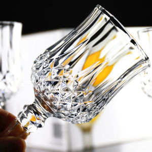 European-Style Retro Diamond Pattern Crystal Glass Wine Glass Goblet Red Wine Glass Champagne Glass Wine Glass Foreign Wine