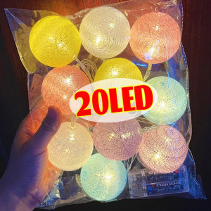 Dẫn bông gòn Đèn dây chuỗi đèn Dây Cổ Tích Vòng Hoa chiếu sáng cho vườn ngoài trời gia đình tiệc cưới trang trí Giáng sinh