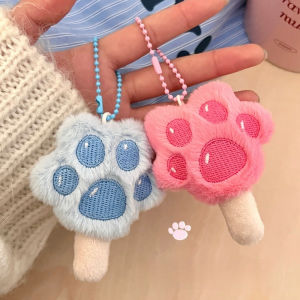 1/2 Pcs Cute Cartoon Pendant Kitten Claw Popsicle Figurine Keychain Bag Keychain Pendant Ornament