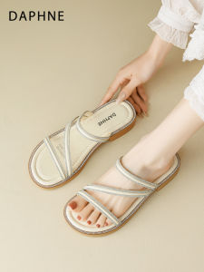 Daphne | French Style Low Heel Flat Sandals