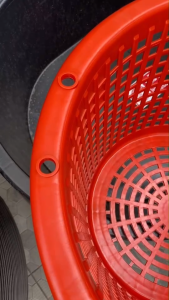 หลัวปลา ขนาดใหญ่และขนาดเล็ก  ตะกร้าใส่ กุ้ง ปลาหมึก