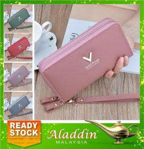 Aladdin Dompet Panjang Pemegang Kad Wanita ( V Sweet Dream Double Zip Card Coin Lady Women Purse Wallet ) 43G2
