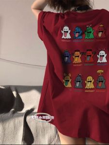 Áo Thun Cotton Nguyên Chất Dáng Rộng Tay Ngắn Phong Cách Mỹ Thường Ngày Cho Nam Nữ Mùa Xuân Thu Thời Trang Áo Thun Cặp Đôi