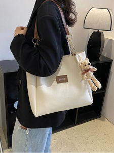 JIFANPAUL | Versatile Large Tote Bag with Bear Charm