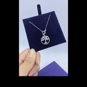 Original Authentic Swarovski/925 Silver Tree of Life /tennis racket Necklace Ladies Crystal clavicle Chain Pendant gift