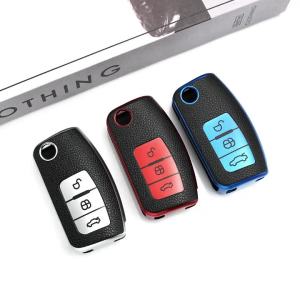 TPU Leather For Ford Fiesta Focus 2 Ecosport Kuga Escape Falcon B-Max C-Max Eco Sport Galaxy Car Key Case Cover Shell Fob Holder