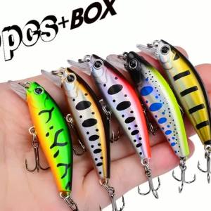 Proberos Mini Chìm Minnow Mồi Câu Cá 5.6Cm 6.8G Jerkbaits Wobbler Mồi Nhân Tạo Cho Cá Hồi Bass Cá Chép Câu Cá Sông Đại Dương