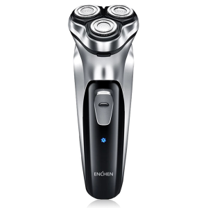 ENCHEN เครื่องโกนหนวดไฟฟ้าแบบหมุนได้สำหรับผู้ชาย Blackstone 3D ใบมีดลอยล้างทำความสะอาดได้ Type-C เครื่องโกนหนวดแบบชาร์จไฟได้