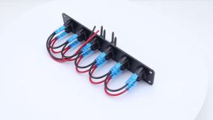 20A Blue Circular Joystick Switch Panel with 3-Pin Aluminum Waterproof 12V Suitable for Cars Trucks Boats RVs Yachts Etc