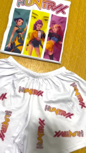 [mchie] kpop demon hunters huntrix Croptop Terno sleepwear/pambahay for kids and adult