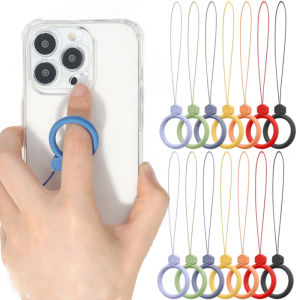 Finger Ring Anti-lost Phone Short Lanyard Soft Silicone Pendant Ring Strap Universal Mini Colorful Mobile Phone Straps