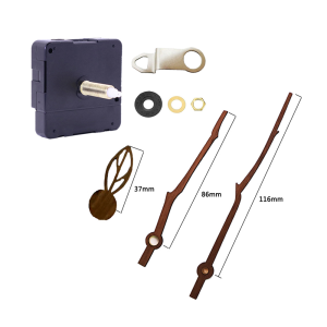 Ultra Long Axis Silent Quartz Clock Core Walnut Wood Clock Hands Year Ring Hanging Clock Accessories Square Shape Battery Powered