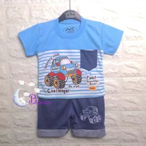 BOBOBAM BAJU BAYI LAKI LAKI SETELAN ANAK COWO LUCU STELAN COWOK 6 12 BULAN KEREN TRENDY KEKINIAN MOBIL KANTONG