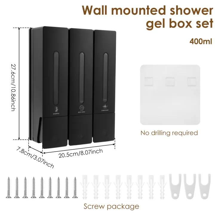 Liquid%20Soap%20Dispenser%20No%20Drill%20Wall%20Mounted%20Triple%20Shower%20Shampoo%20and%20Conditioner%20Dispenser%20for%20Home%20Hotel%20Bathroom%20Accessories%20-%20Image%205