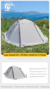 Hewolf | Outdoor Lightweight Portable Folding Waterproof Four-season Tent