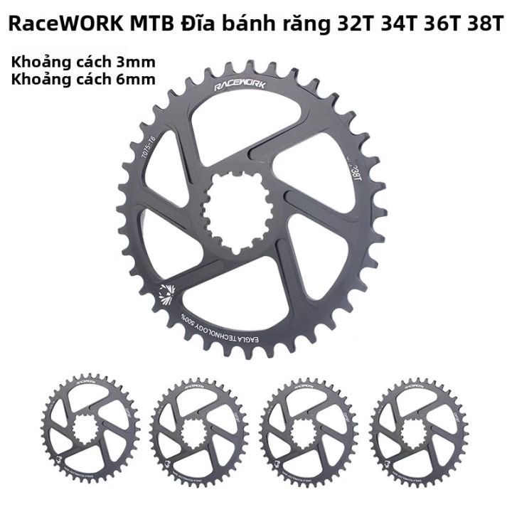 Đĩa Líp Xe Đạp Leo Núi RACEWORK MTB 3/6mm Offset Narrow Wide 32T 34T ...
