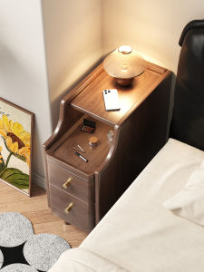 SAMEDREAM | Solid Wood Narrow Bedside Cabinet 20cm
