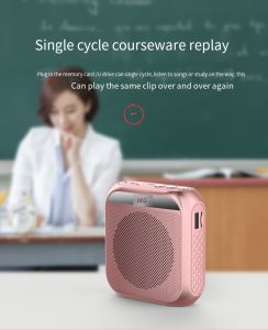 lapel microphone for teaching With screen display+headset+strap+charging cable for teachers teaching face to face voice amplifier wireless voice amplifier for teachers lapel microphone with speaker