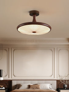 DGY | Vintage Walnut Color High-end Style Creative Pleated Ceiling Lamp