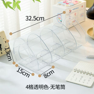 New Acrylic Desktop Bookends Transparent Student Office Supplies Bookshelf Organizer Desk Storage Rack Dormitory Document Holder