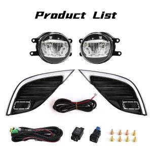 LED Fog Lamp DRL For Toyota Camry SE XSE 2018 2019 2020 Daytime Running Lights Yellow Dynamic Turn Signal Headlights With Wire
