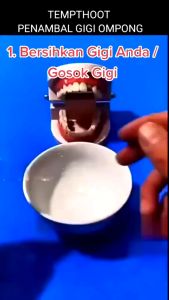 Isi 500 Butir TEMPTOOTH: Penambal Gigi Patah Sementara / Lem Gigi Palsu Temptooth