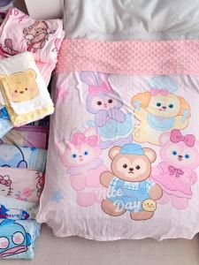 Breathable Cotton Bean Blanket Four Season Air Conditioner Carriage Calm Towel Kindergarten Cartoon Nap Blanket for Children